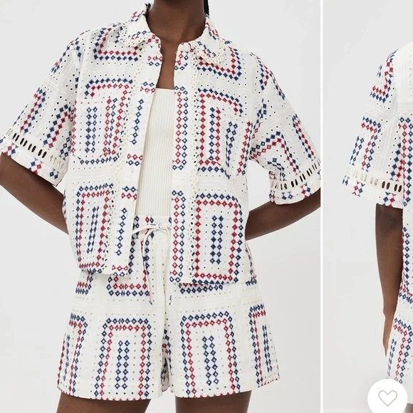 Hill House Annette Top Geo Eyelet - Picture 2 of 6